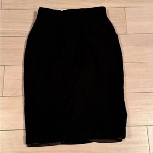 Paul Alexander Elegant Black Pencil Skirt length 26in waist 14in size 12